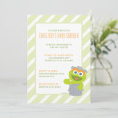 Oscar die Grouch Baby Dusche einladen Einladung (Stehend Vorderseite)