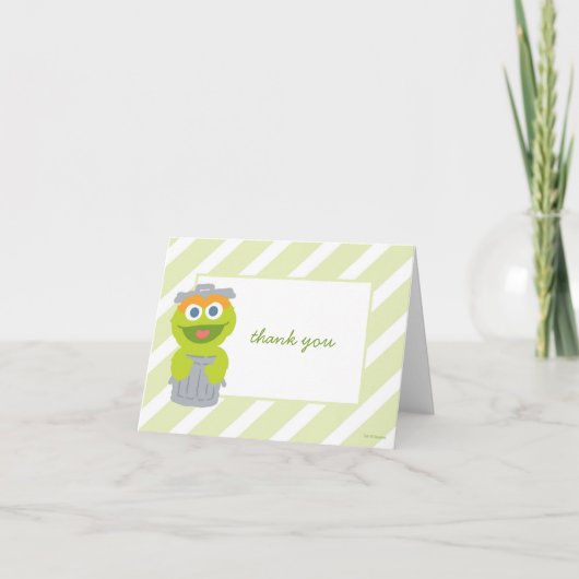 Oscar die Grouch Baby Dusche Vielen Dank Dankeskarte (Vorderseite)