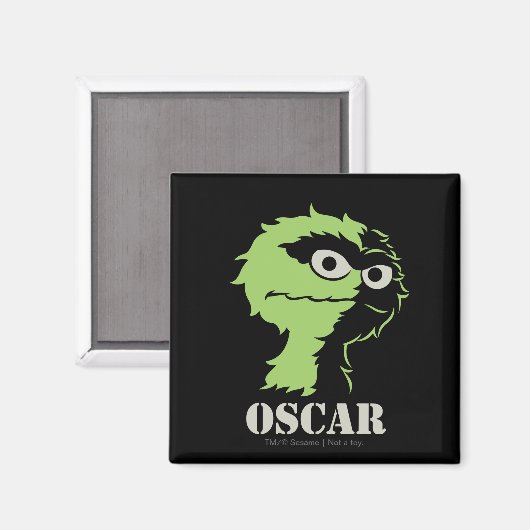 Oscar die Grouch Half Magnet (Vorderseite/Rückseite)