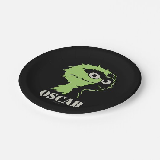 Oscar die Grouch Half Pappteller (Schrägansicht)