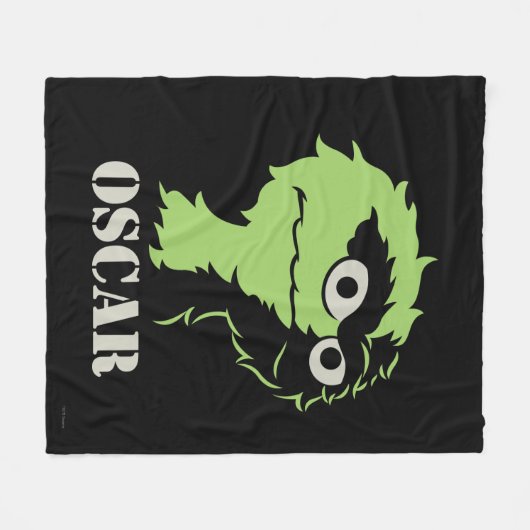 Oscar die Grouch Hälfte Fleecedecke (Vorderseite (Horizontal))
