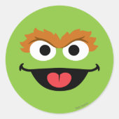 Oscar Face Art Runder Aufkleber (Vorderseite)