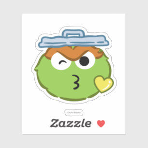 Oscar Face, der einen Kuss wirft Aufkleber