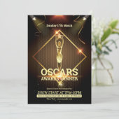 Oscar-Flyer Einladung (Stehend Vorderseite)
