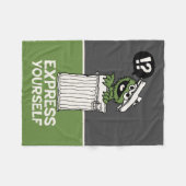 Oscar für den Grouch Express Fleecedecke (Vorderseite (Horizontal))