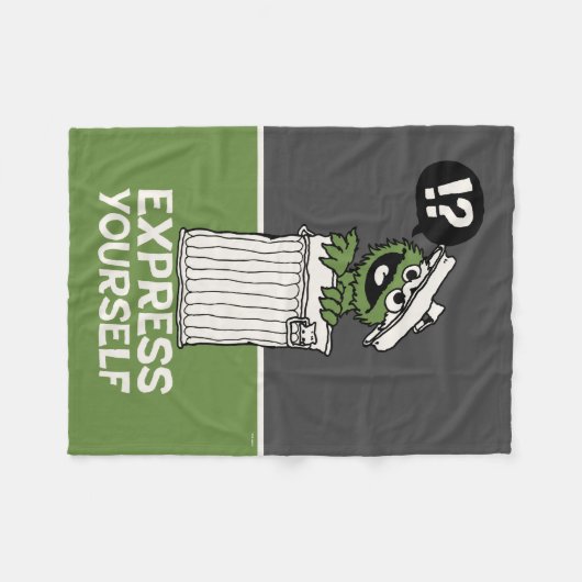 Oscar für den Grouch Express Fleecedecke (Vorderseite (Horizontal))