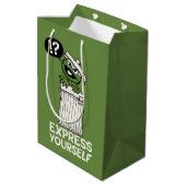 Oscar für den Grouch Express Mittlere Geschenktüte (Rückseite Schrägansicht)