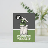 Oscar für den Grouch Express Postkarte (Stehend Vorderseite)