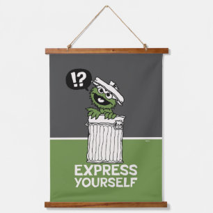 Oscar für den Grouch Express Wandteppich Mit Holzrahmen