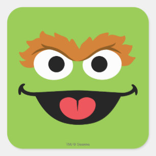 Oscar-Gesichtskunst Quadratischer Aufkleber