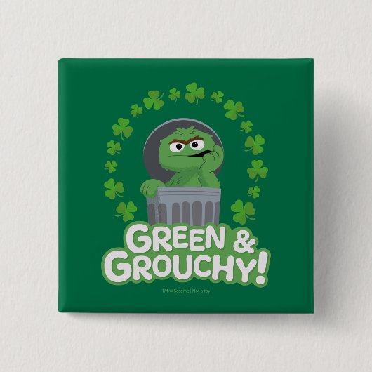 Oscar | Grün & Grouchy! Button (Vorderseite)