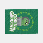 Oscar | Grün & Grouchy! Fleecedecke (Vorderseite (Horizontal))