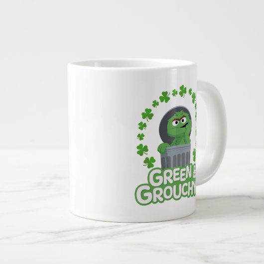 Oscar | Grün & Grouchy! Jumbo-Tasse (Vorderseite Rechts)