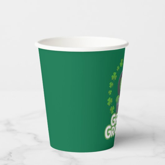 Oscar | Grün & Grouchy! Pappbecher (Vorderseite)