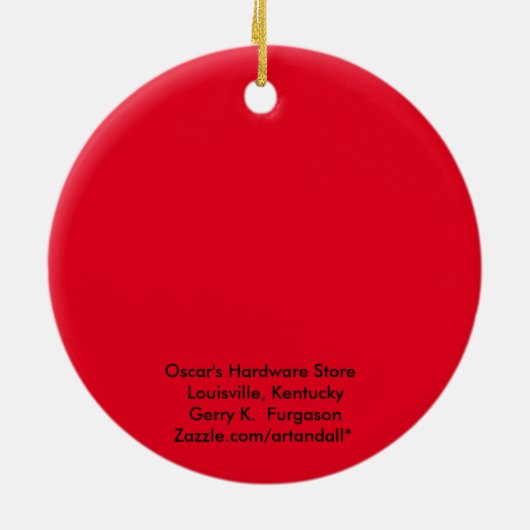 OSCAR-HARDWARE-CHRISTMAS-ORNAMENT KERAMIKORNAMENT (Hinten)