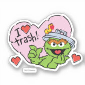 Oscar "I Liebe Trash" Valentine Aufkleber (Vorderseite)