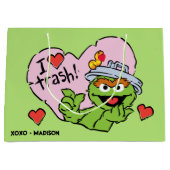 Oscar "I Liebe Trash" Valentine Große Geschenktüte (Vorderseite)
