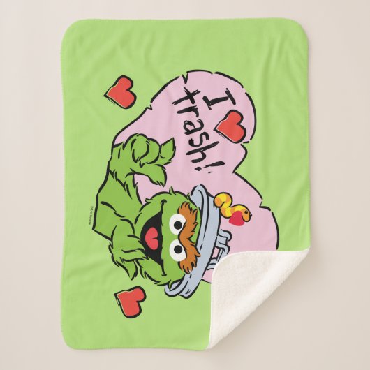 Oscar "I Liebe Trash" Valentine Sherpadecke (Vorderseite)