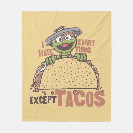 Oscar ich hasste alles außer Tacos Fleecedecke (Vorderseite)