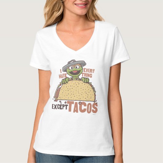 Oscar ich hasste alles außer Tacos T-Shirt (Vorderseite)
