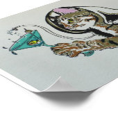 "Oscar in Cat Heaven"-Druck Poster (Ecke)