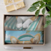 Oscar Just Chillin', Corgi am Strand Seidenpapier (Geschenk)