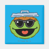 Oscar lächelt Gesicht mit Sonnenbrille Magnet (Vorne)