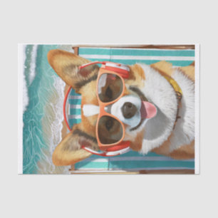 Oscar macht die Riviera, Corgi Liebt Das Leben Seidenpapier