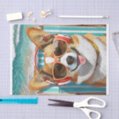 Oscar macht Riviera, Corgi Loving Life Seidenpapier (Handwerk)