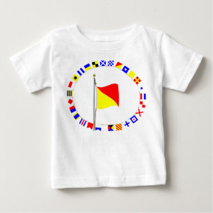 Oscar Man Overboard Nautic Signal Flag Baby T-shirt