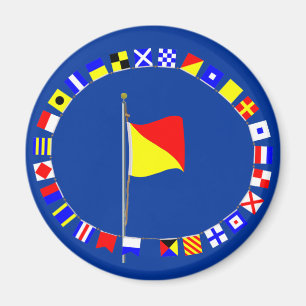 Oscar-Mann-über Bord Seesignal-Flagge Magnet