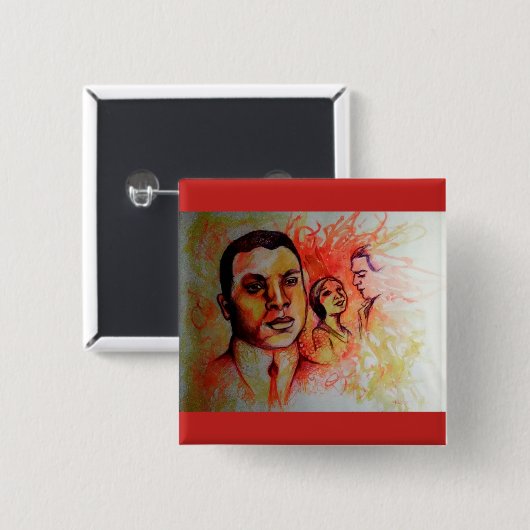 Oscar Micheaux - schwarzer Kameramann-Knopf Button (Vorne & Hinten)