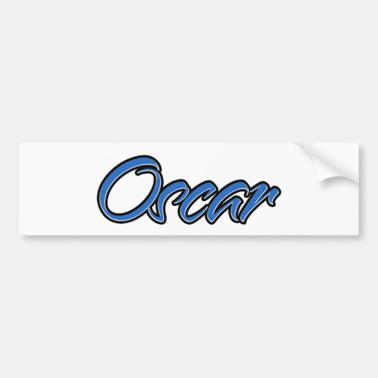 Oscar Name blue Aufkleber Sticker Autoaufkleber (Vorne)
