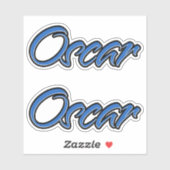 Oscar Name blue Aufkleber Sticker Stickerset (Blatt)