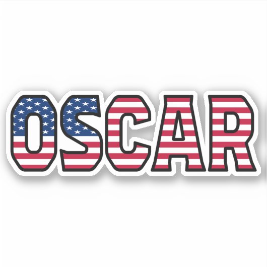 Oscar Name Vorname USA Sticker Stickerset (Vorderseite)