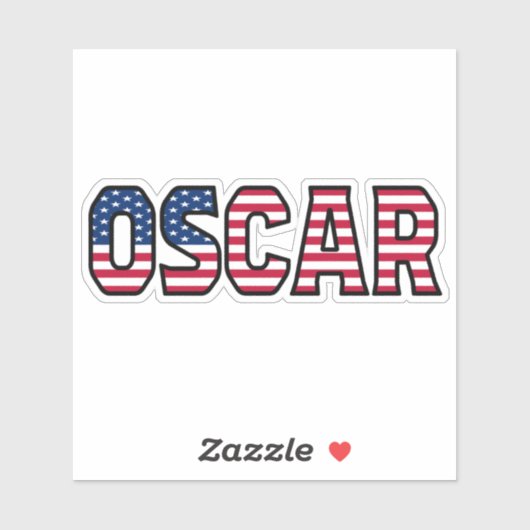 Oscar Name Vorname USA Sticker Stickerset (Blatt)