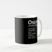 OSCAR Nutrition Funny Birthday Personalisiert Name Kaffeetasse (VorderseiteRechts)