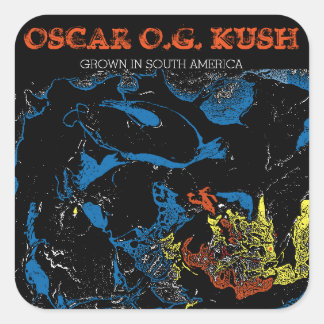 OSCAR O.G. KUSH QUADRATISCHER AUFKLEBER