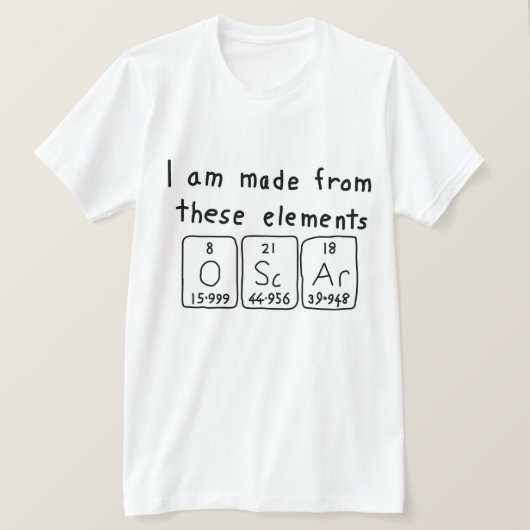 Oscar Periodenname Shirt (Design vorne)