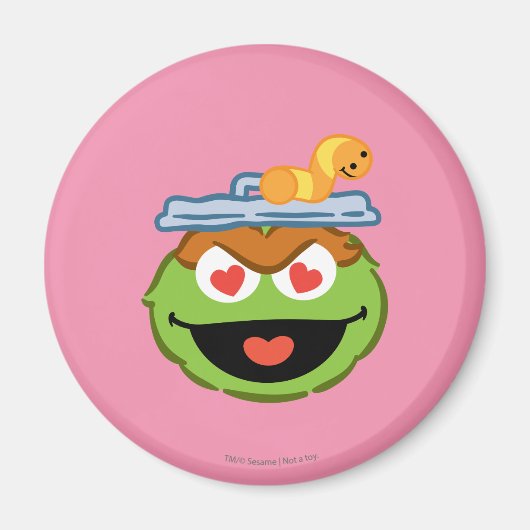 Oscar Smiling Face with Heart-Shaped Eyes Magnet (Vorne)