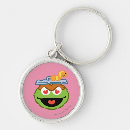 Oscar Smiling Face with Heart-Shaped Eyes Schlüsselanhänger (Vorne)