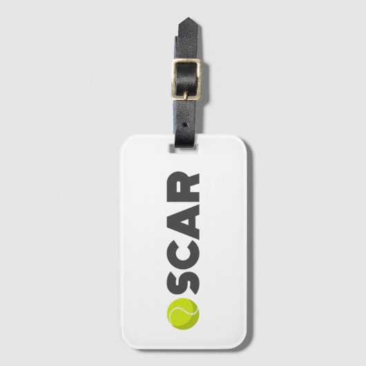 Oscar Tennis Gepäckanhänger (Vorderseite Vertikal)