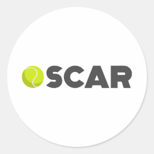 Oscar Tennis Runder Aufkleber