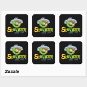 Oscar the Grouch 1969 Quadratischer Aufkleber (Blatt)