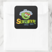 Oscar the Grouch 1969 Quadratischer Aufkleber (Tasche)