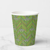 Oscar the Grouch | 80's Throwback Pattern Pappbecher (Vorderseite)