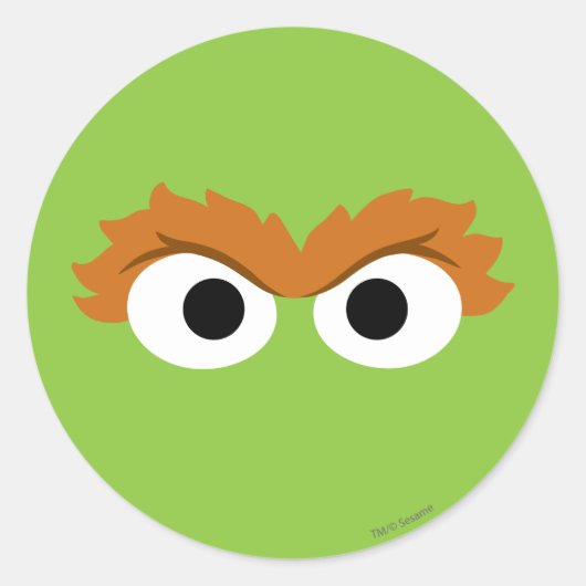 Oscar the Grouch Big Runder Aufkleber (Vorderseite)
