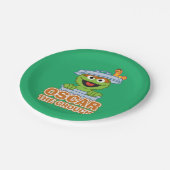 Oscar the Grouch Classic Style Pappteller (Schrägansicht)