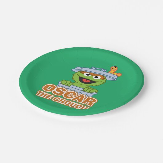 Oscar the Grouch Classic Style Pappteller (Schrägansicht)