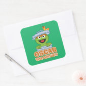 Oscar the Grouch Classic Style Quadratischer Aufkleber (Umschlag)